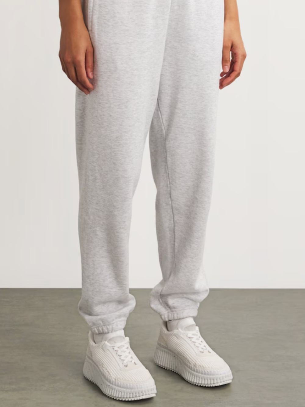 SKIMS Light Heather Gray Zip Hoodie & pants - Picture 3 of 10